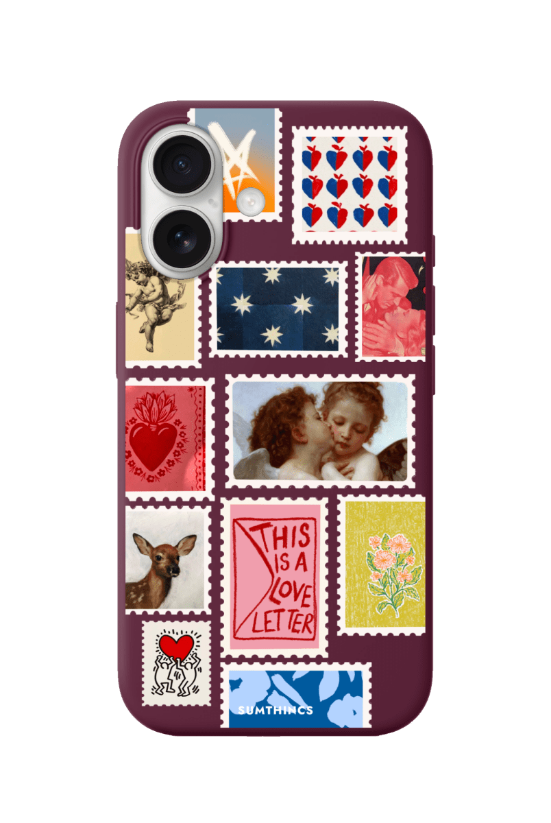 iPhone 17 Love Letter Premium Telefon Kılıfı Bordo - SUMTHINCS