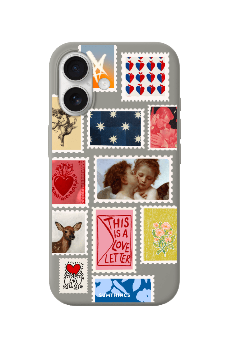 iPhone 17 Love Letter Premium Telefon Kılıfı Gri - SUMTHINCS