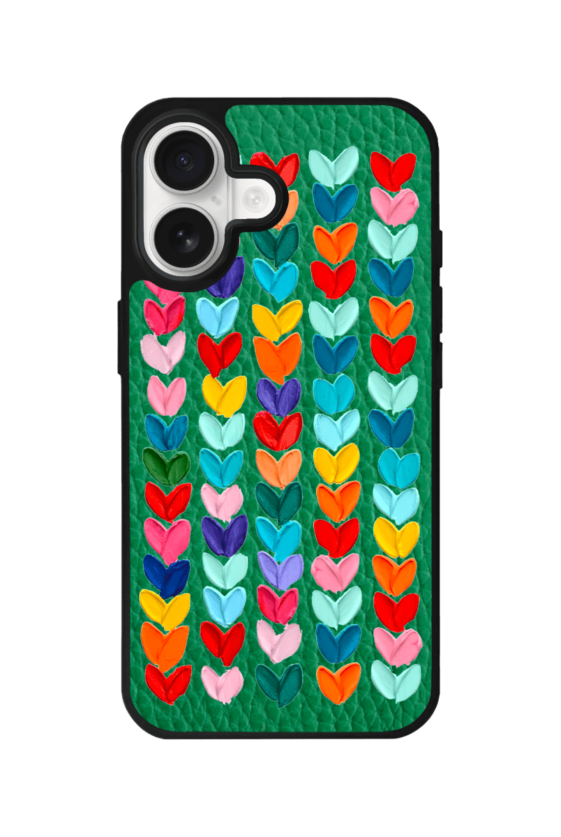 iPhone 17 Lovestorm Leather Vegan Deri Telefon Kılıfı Yeşil - SUMTHINCS