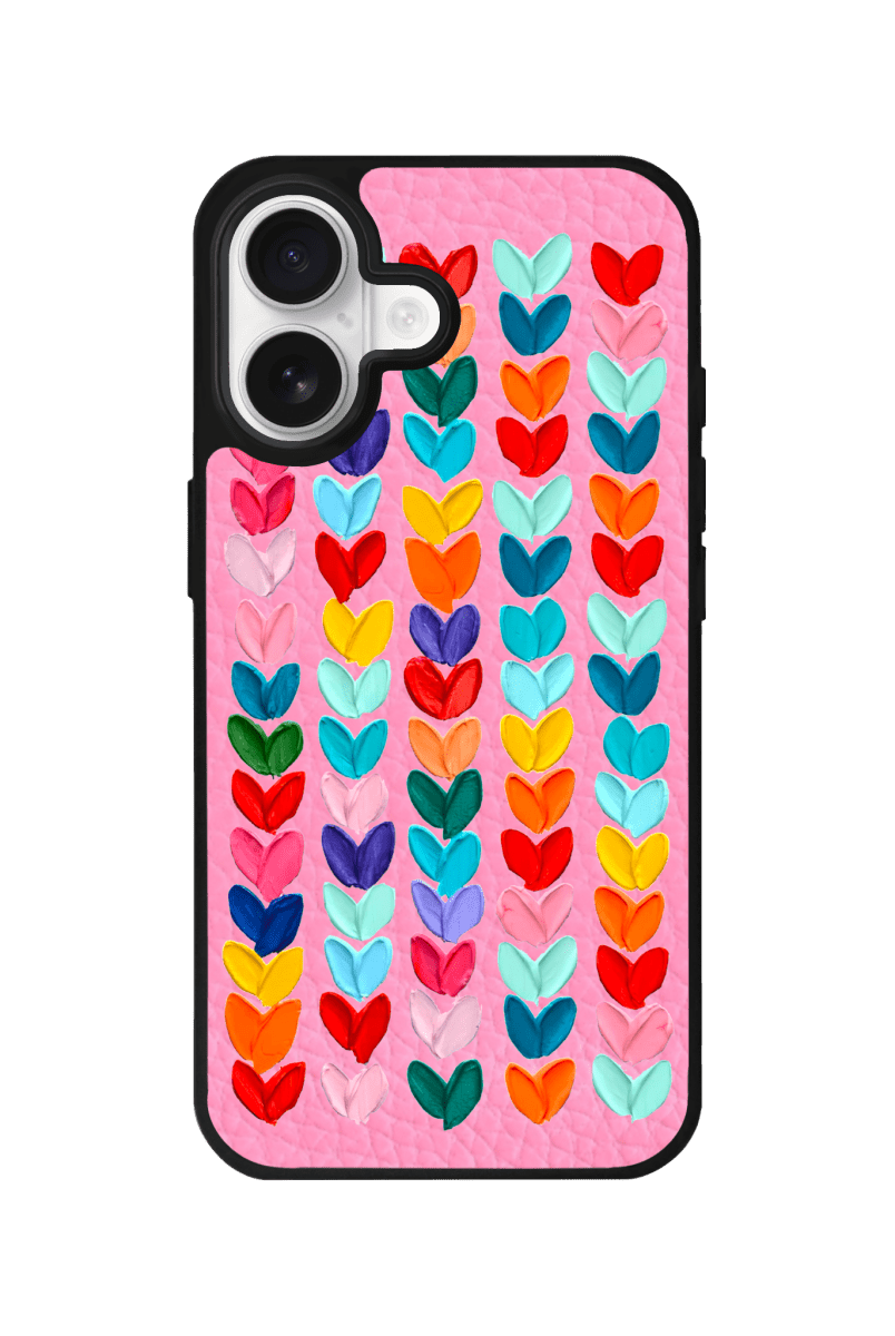 iPhone 17 Lovestorm Leather Vegan Deri Telefon Kılıfı Pembe - SUMTHINCS