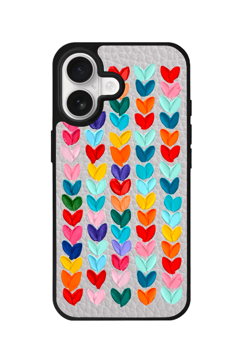 iPhone 17 Lovestorm Leather Vegan Deri Telefon Kılıfı Gri - SUMTHINCS