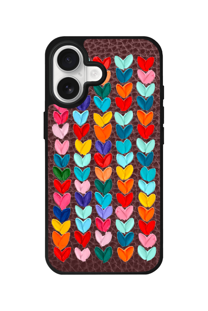 iPhone 17 Lovestorm Leather Vegan Deri Telefon Kılıfı Bordo - SUMTHINCS