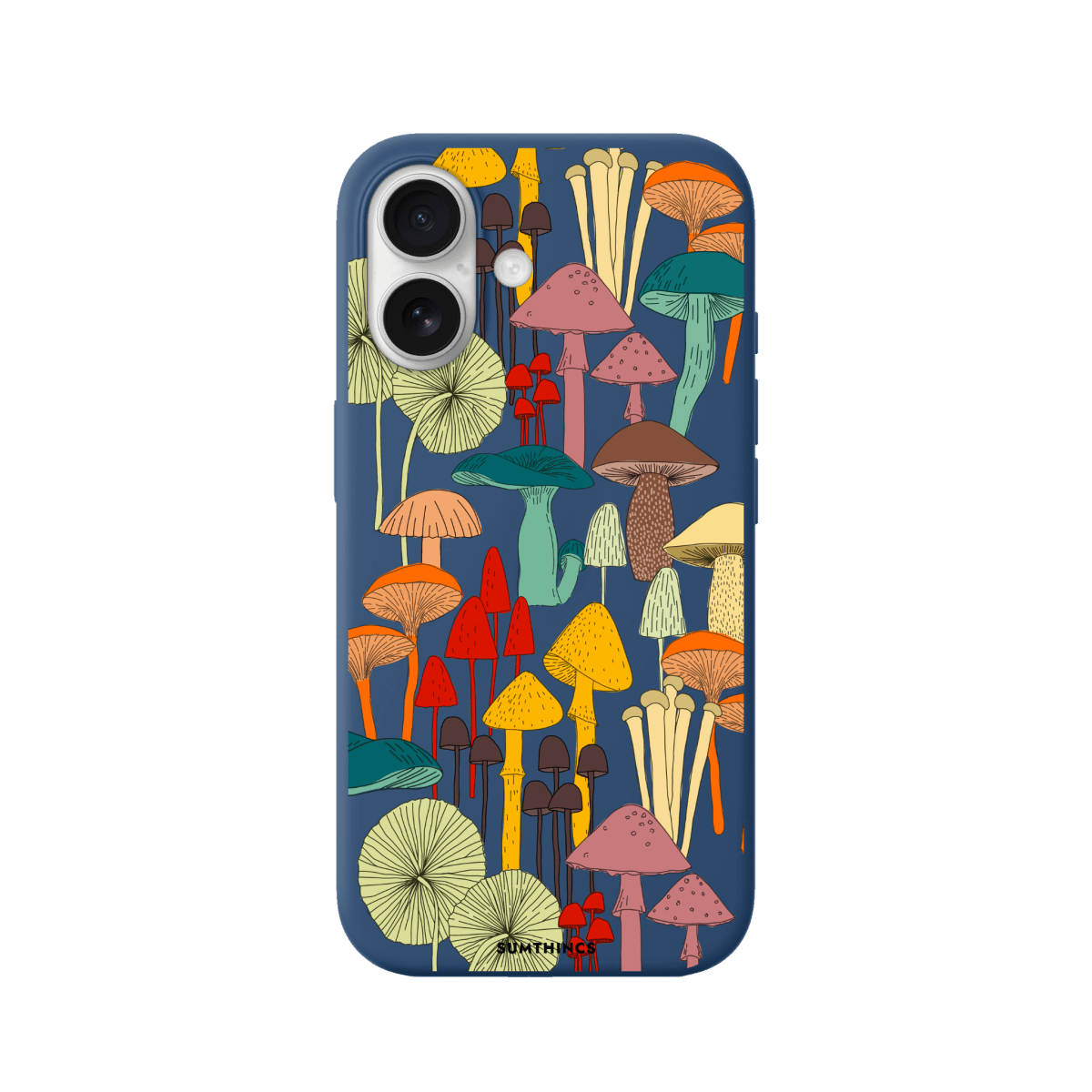 iPhone 17 Mushrooms Premium Telefon Kılıfı Pasifik Mavi - SUMTHINCS