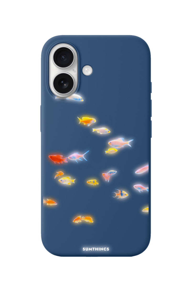 iPhone 17 Neon Fish Premium Telefon Kılıfı Pasifik Mavi - SUMTHINCS
