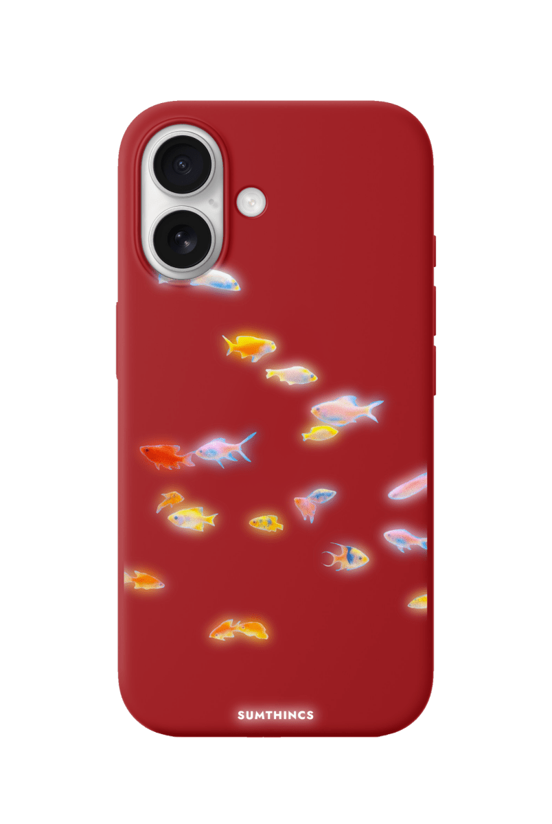 iPhone 17 Neon Fish Premium Telefon Kılıfı Kırmızı - SUMTHINCS