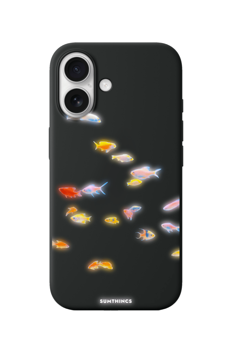 iPhone 17 Neon Fish Premium Telefon Kılıfı Siyah - SUMTHINCS