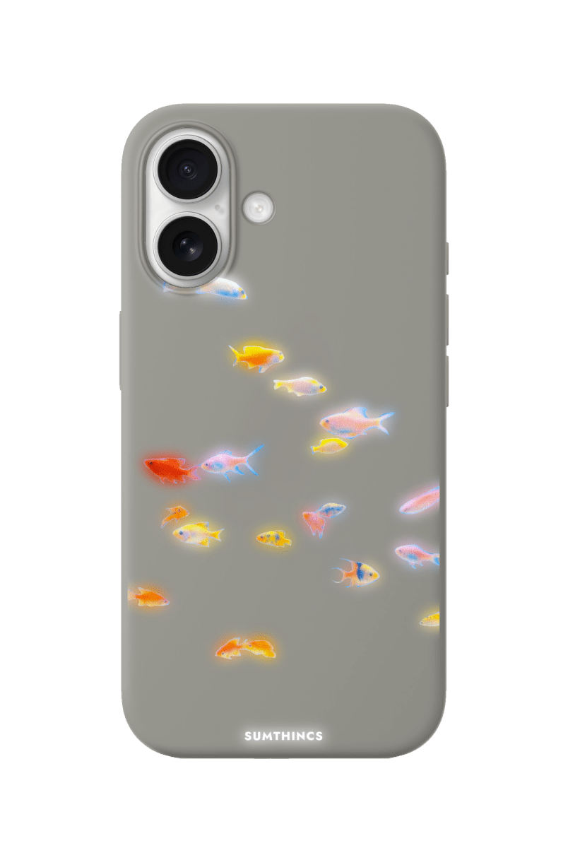 iPhone 17 Neon Fish Premium Telefon Kılıfı Gri - SUMTHINCS