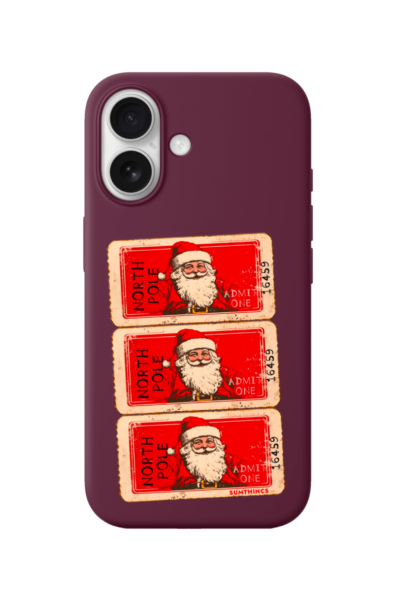 iPhone 17 Northpole Ticket Premium Telefon Kılıfı Bordo - SUMTHINCS