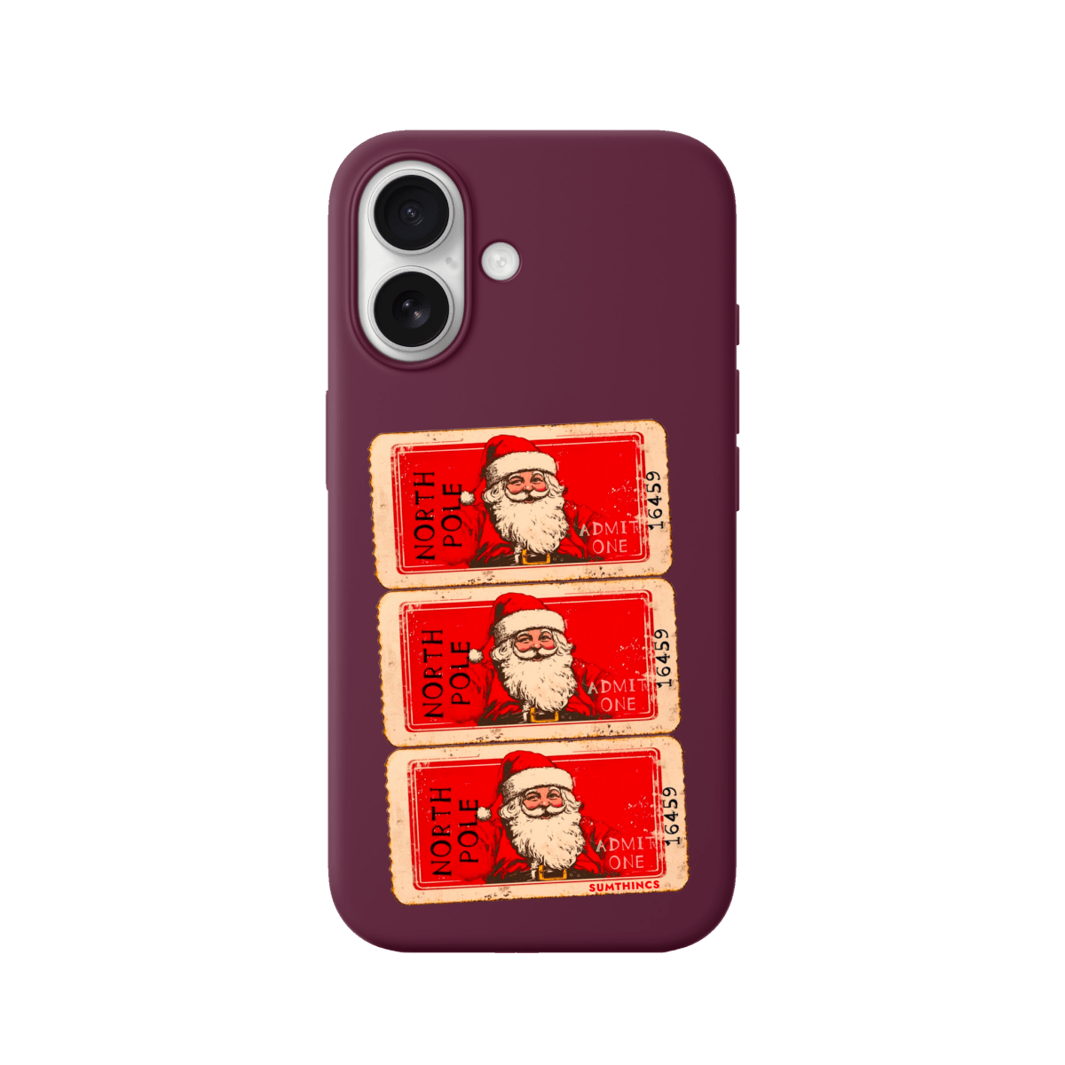 iPhone 17 Northpole Ticket Premium Telefon Kılıfı Bordo - SUMTHINCS
