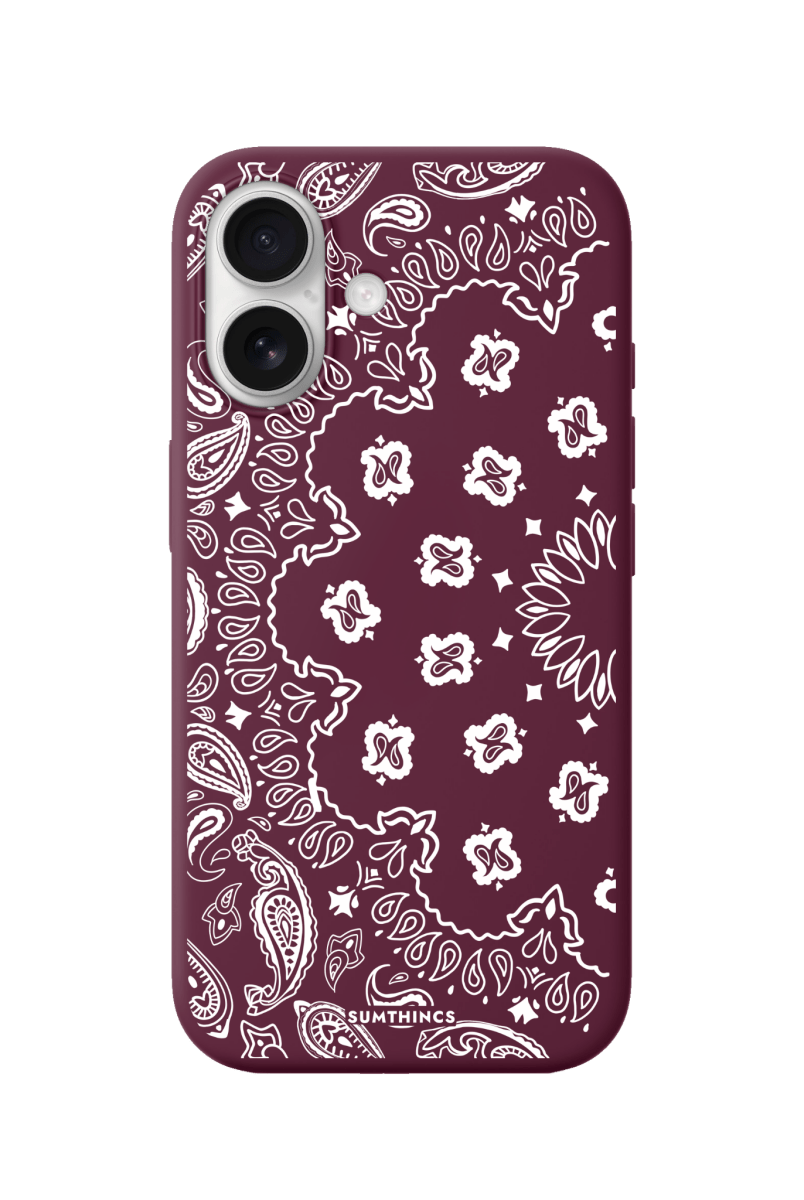iPhone 17 Paisley Premium Telefon Kılıfı Bordo - SUMTHINCS