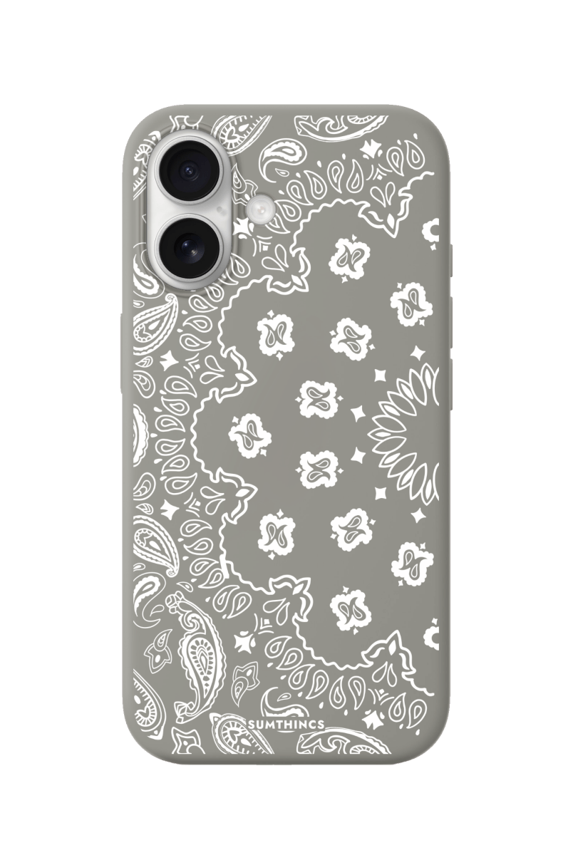 iPhone 17 Paisley Premium Telefon Kılıfı Gri - SUMTHINCS
