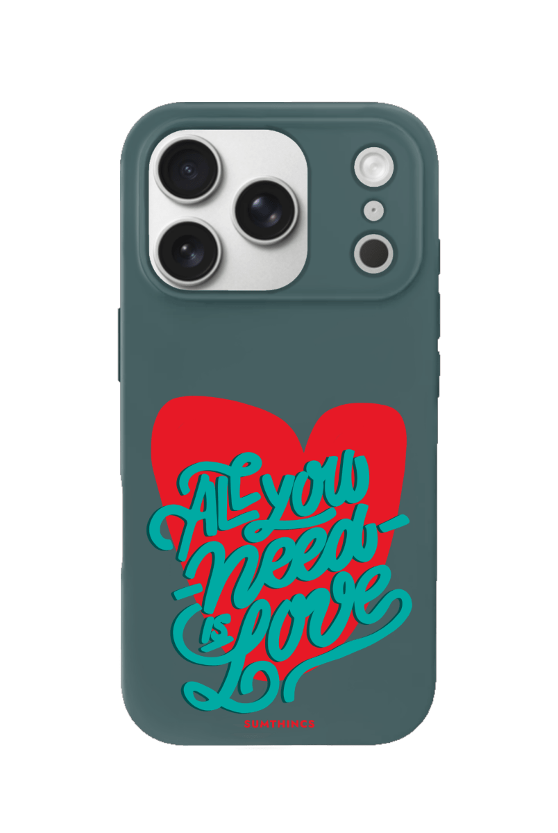 iPhone 17 Pro All You Need is Love Premium Telefon Kılıfı Kaktüs Yeşili - SUMTHINCS