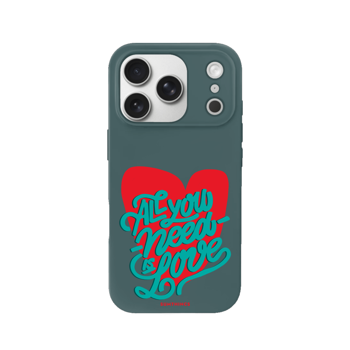 iPhone 17 Pro All You Need is Love Premium Telefon Kılıfı Kaktüs Yeşili - SUMTHINCS