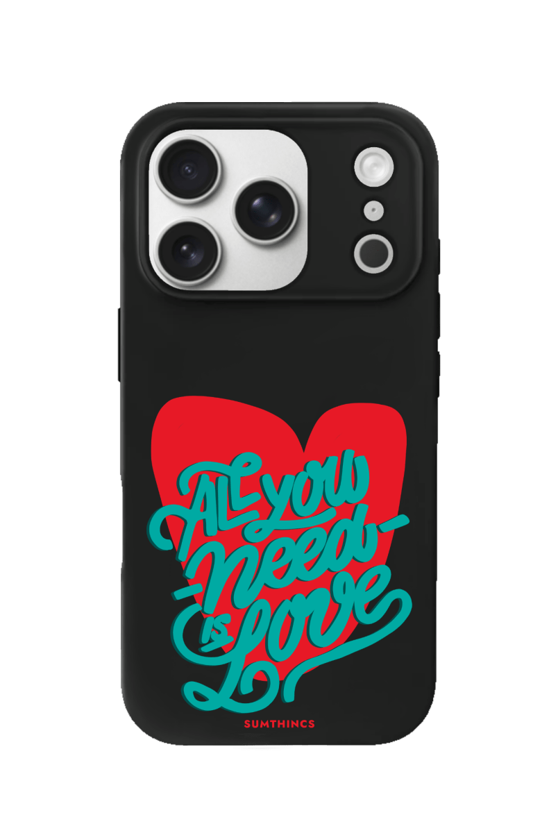 iPhone 17 Pro All You Need is Love Premium Telefon Kılıfı Siyah - SUMTHINCS