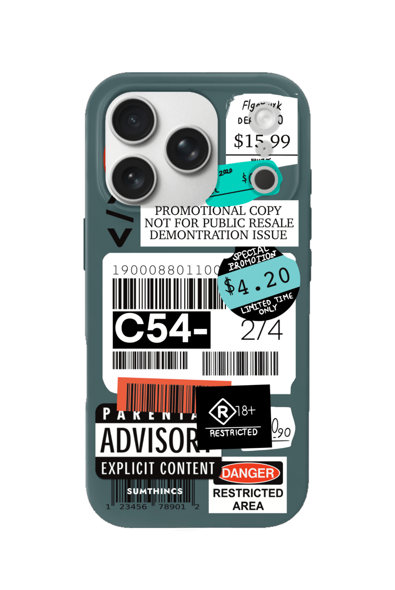 iPhone 17 Pro Barcode C54 Premium Telefon Kılıfı Kaktüs Yeşili - SUMTHINCS