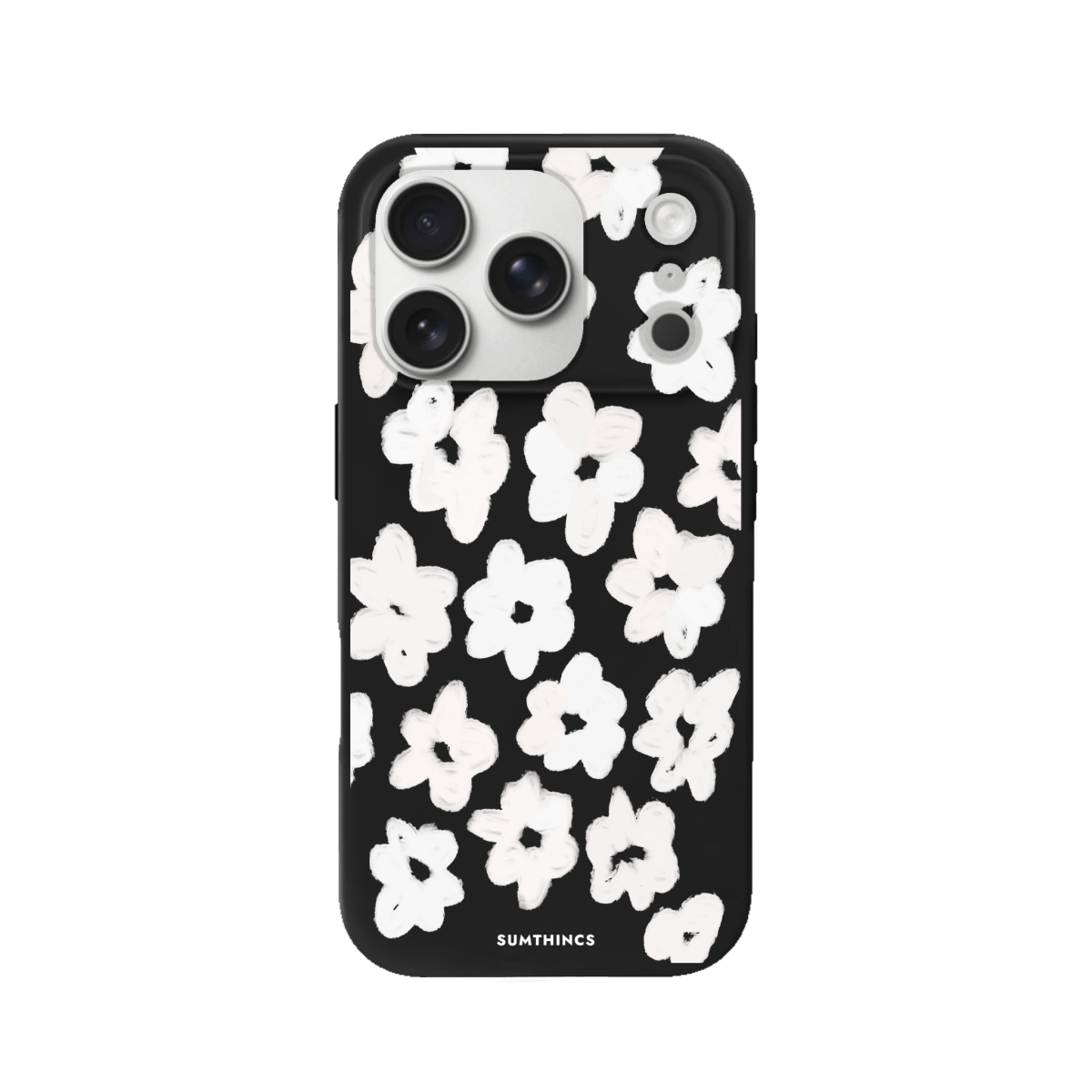 iPhone 17 Pro Blossoms Premium Telefon Kılıfı Siyah - SUMTHINCS