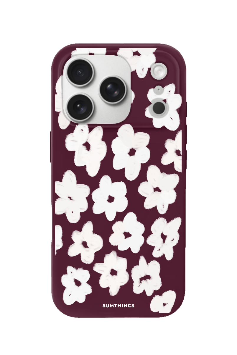 iPhone 17 Pro Blossoms Premium Telefon Kılıfı Bordo - SUMTHINCS