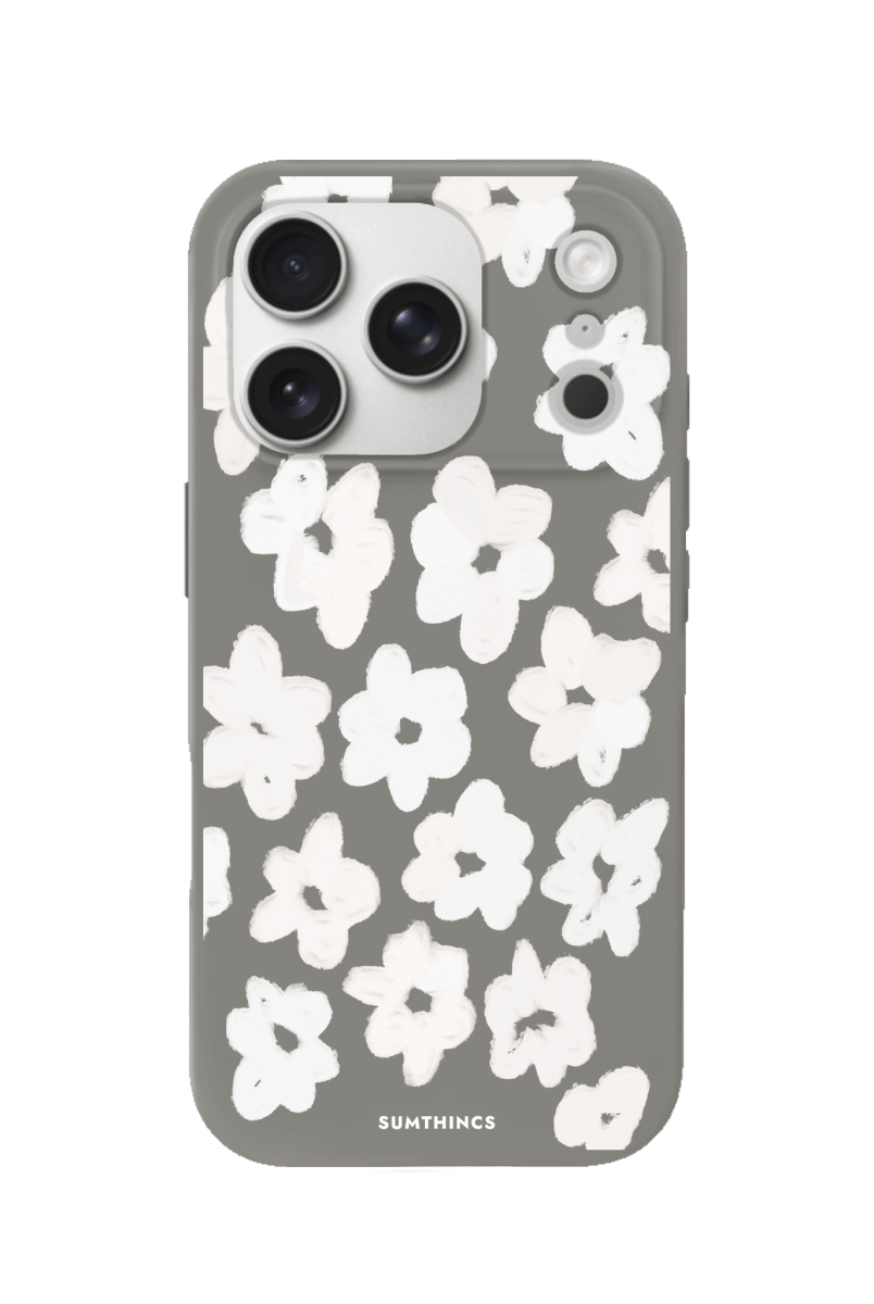 iPhone 17 Pro Blossoms Premium Telefon Kılıfı Gri - SUMTHINCS