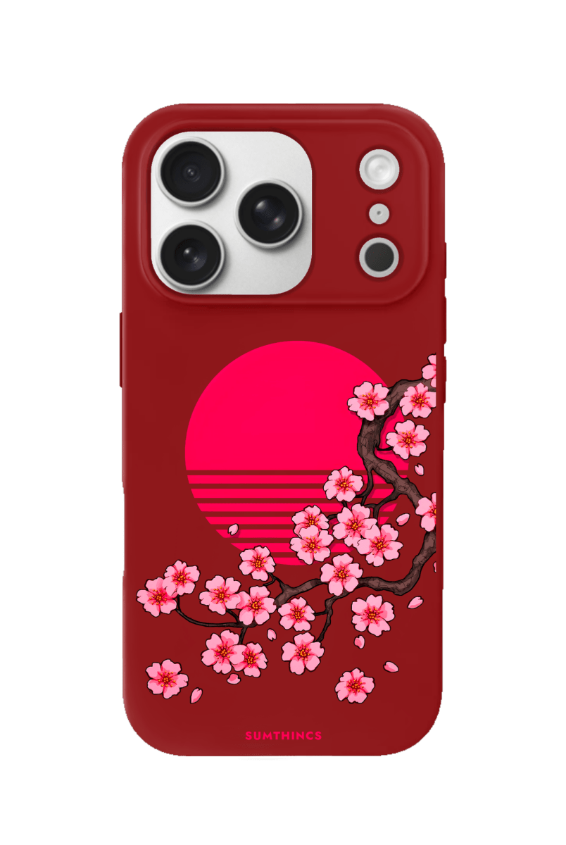 iPhone 17 Pro Cherry Blossom Dawn Premium Telefon Kılıfı Kırmızı - SUMTHINCS