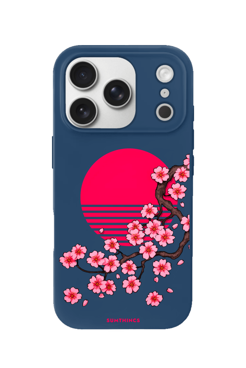 iPhone 17 Pro Cherry Blossom Dawn Premium Telefon Kılıfı Pasifik Mavi - SUMTHINCS