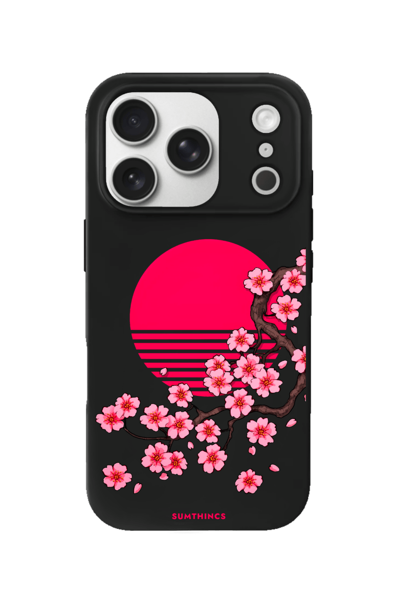 iPhone 17 Pro Cherry Blossom Dawn Premium Telefon Kılıfı Siyah - SUMTHINCS