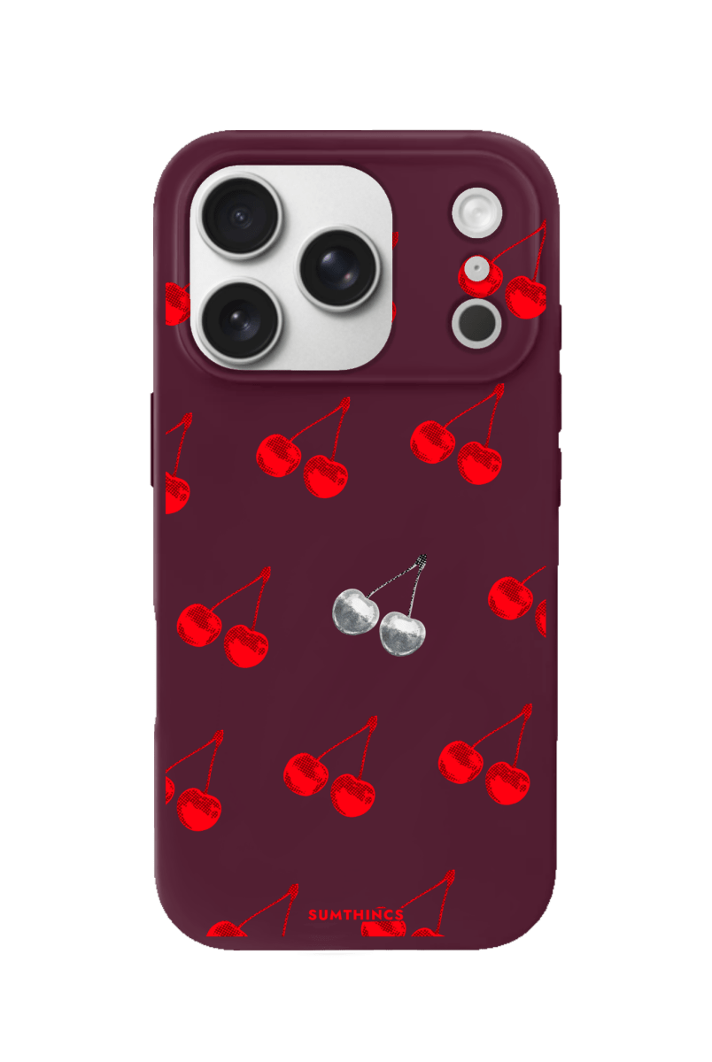 iPhone 17 Pro Disco Cherry Premium Telefon Kılıfı Bordo - SUMTHINCS