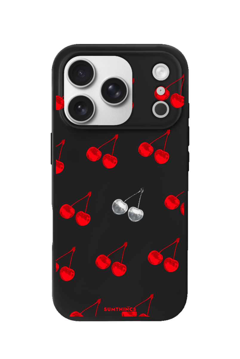 iPhone 17 Pro Disco Cherry Premium Telefon Kılıfı Siyah - SUMTHINCS