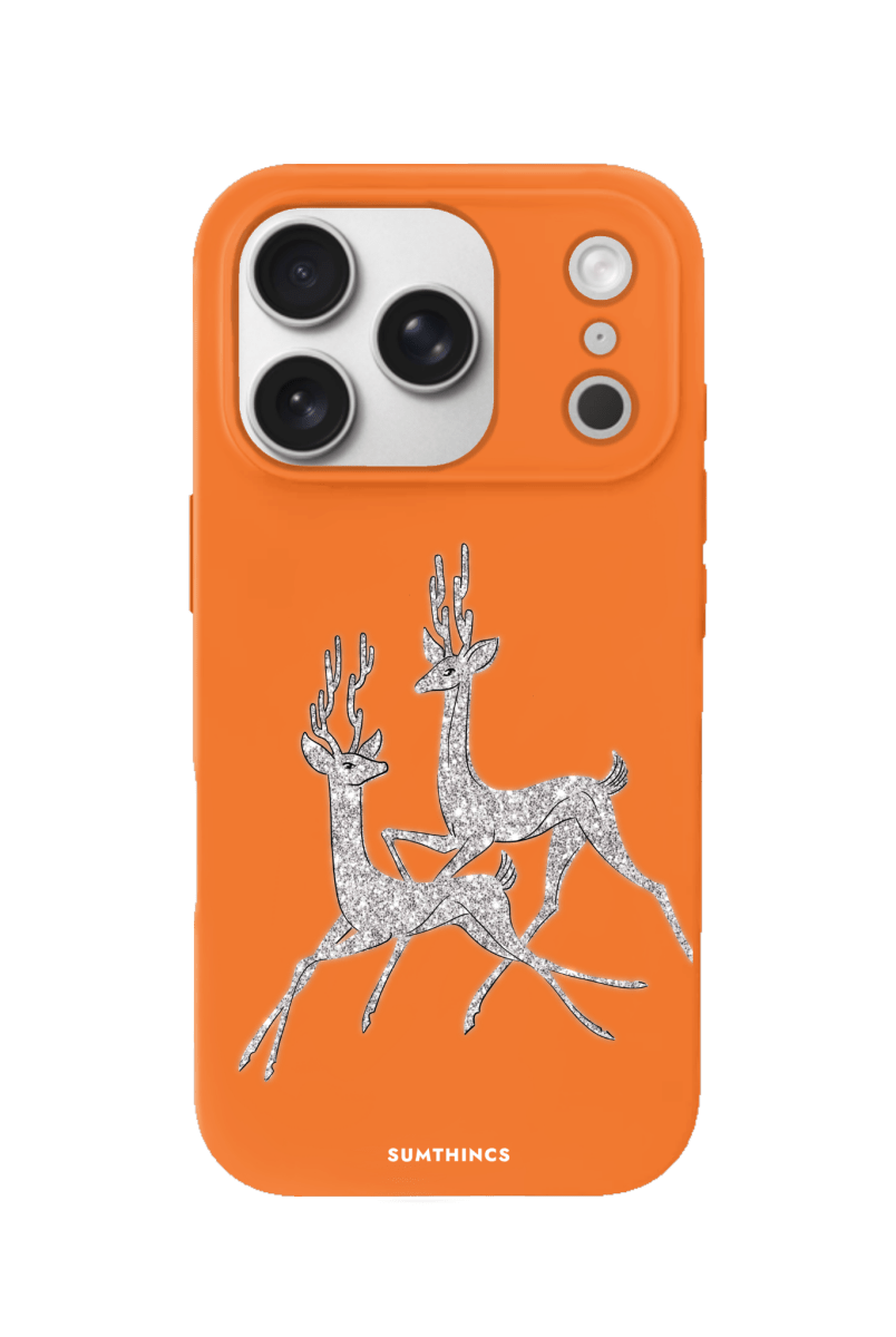 iPhone 17 Pro Disco Deers Premium Telefon Kılıfı Turuncu - SUMTHINCS