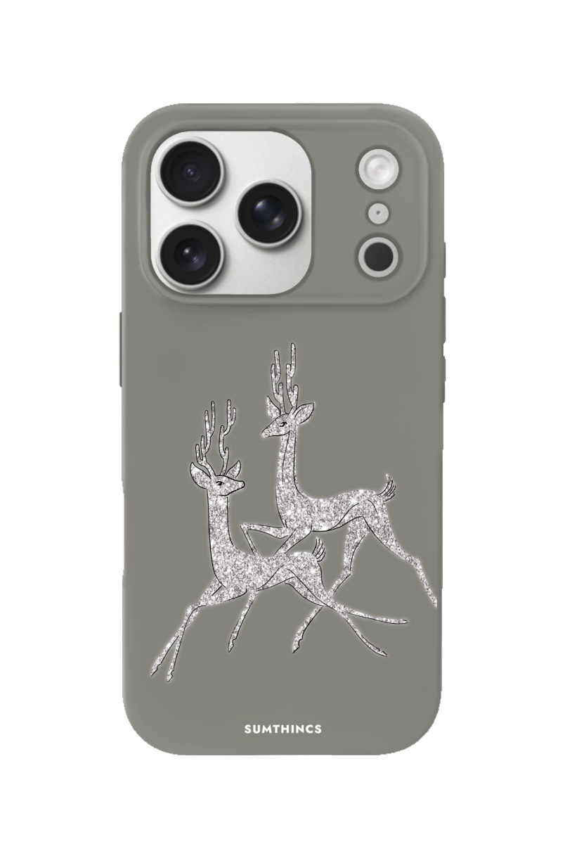 iPhone 17 Pro Disco Deers Premium Telefon Kılıfı Gri - SUMTHINCS