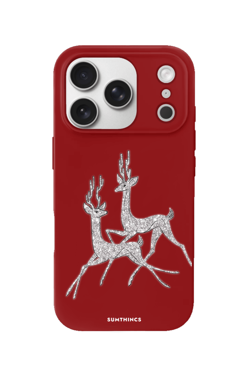 iPhone 17 Pro Disco Deers Premium Telefon Kılıfı Kırmızı - SUMTHINCS