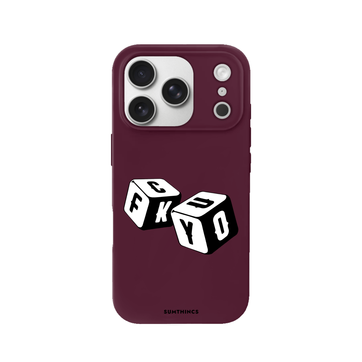 iPhone 17 Pro Fck You Premium Telefon Kılıfı Bordo - SUMTHINCS