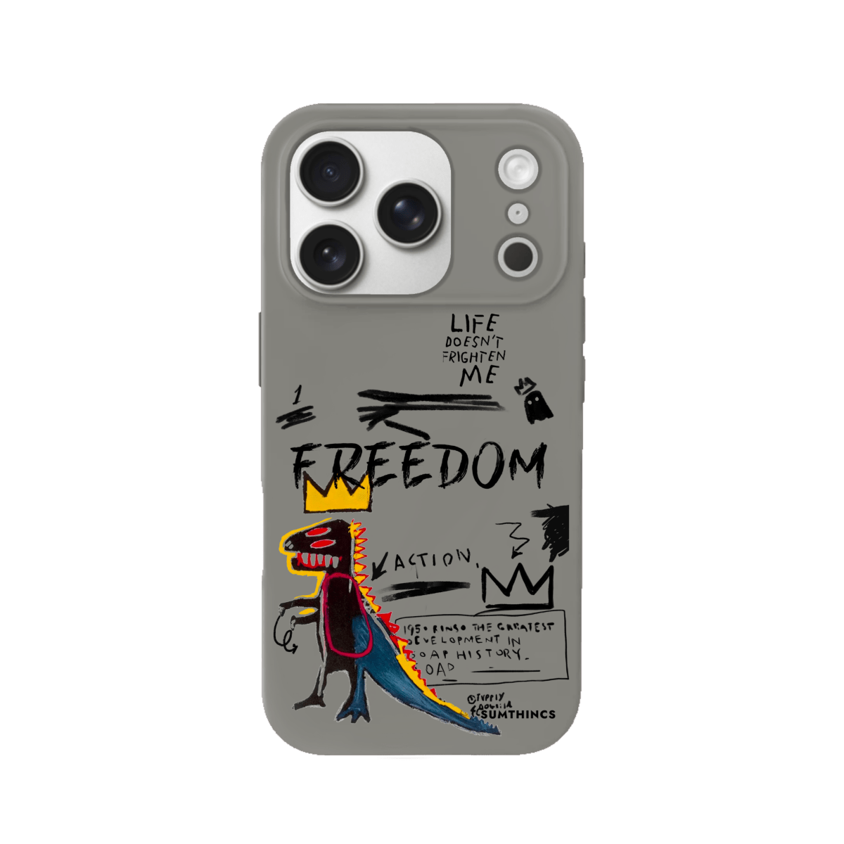 iPhone 17 Pro Freedom Premium Telefon Kılıfı Gri - SUMTHINCS