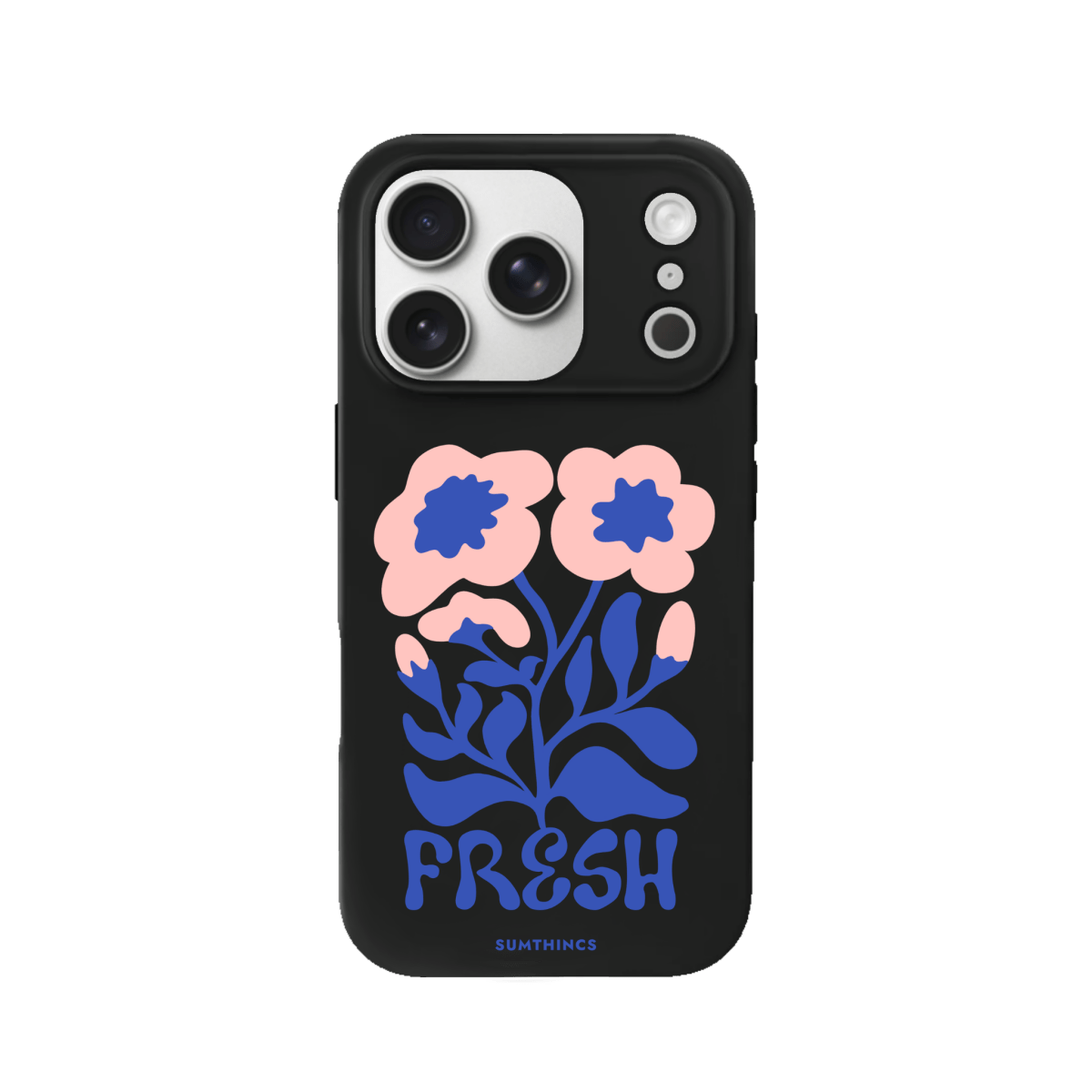 iPhone 17 Pro Fresh Flowers Premium Telefon Kılıfı Siyah - SUMTHINCS