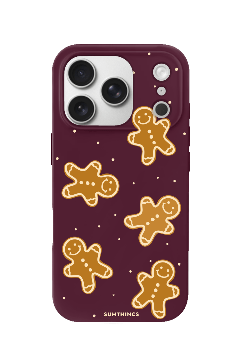 iPhone 17 Pro Gingerbread Man Premium Telefon Kılıfı Bordo - SUMTHINCS