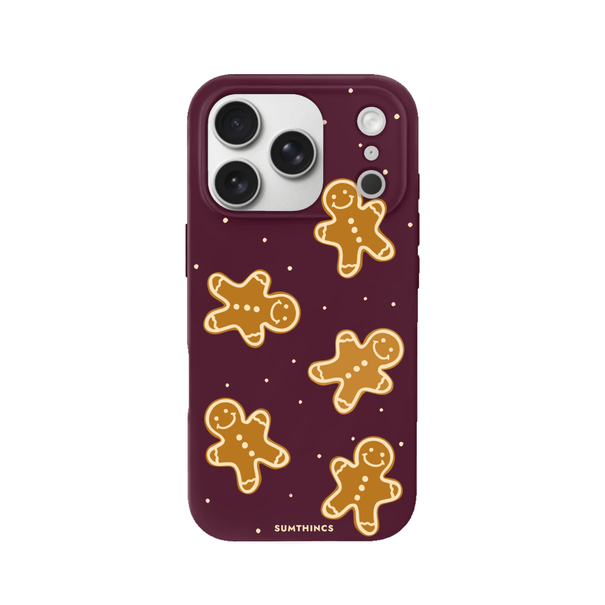 iPhone 17 Pro Gingerbread Man Premium Telefon Kılıfı Bordo - SUMTHINCS