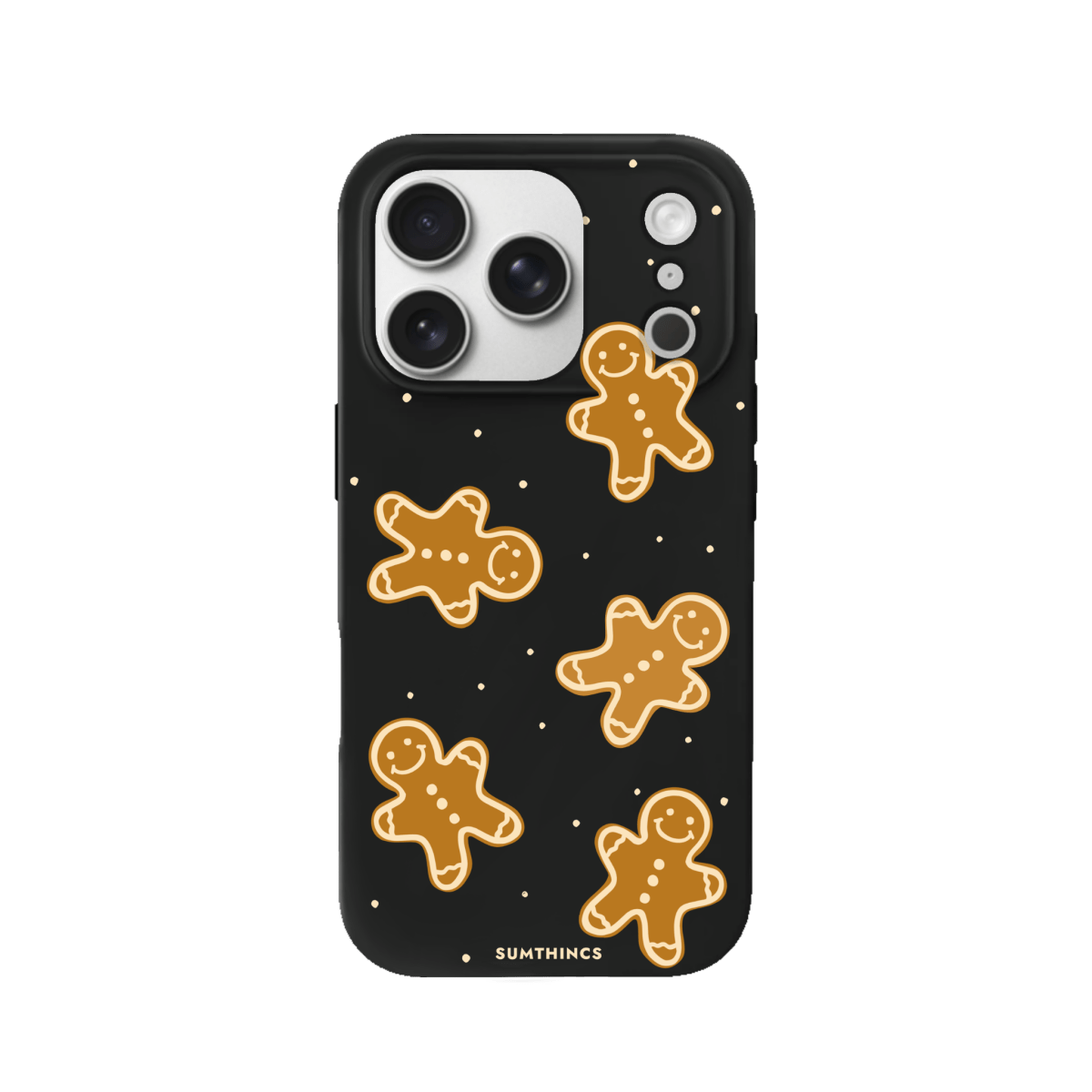 iPhone 17 Pro Gingerbread Man Premium Telefon Kılıfı Siyah - SUMTHINCS