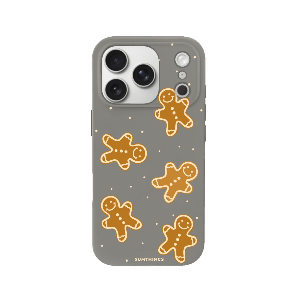 iPhone 17 Pro Gingerbread Man Premium Telefon Kılıfı Gri - SUMTHINCS