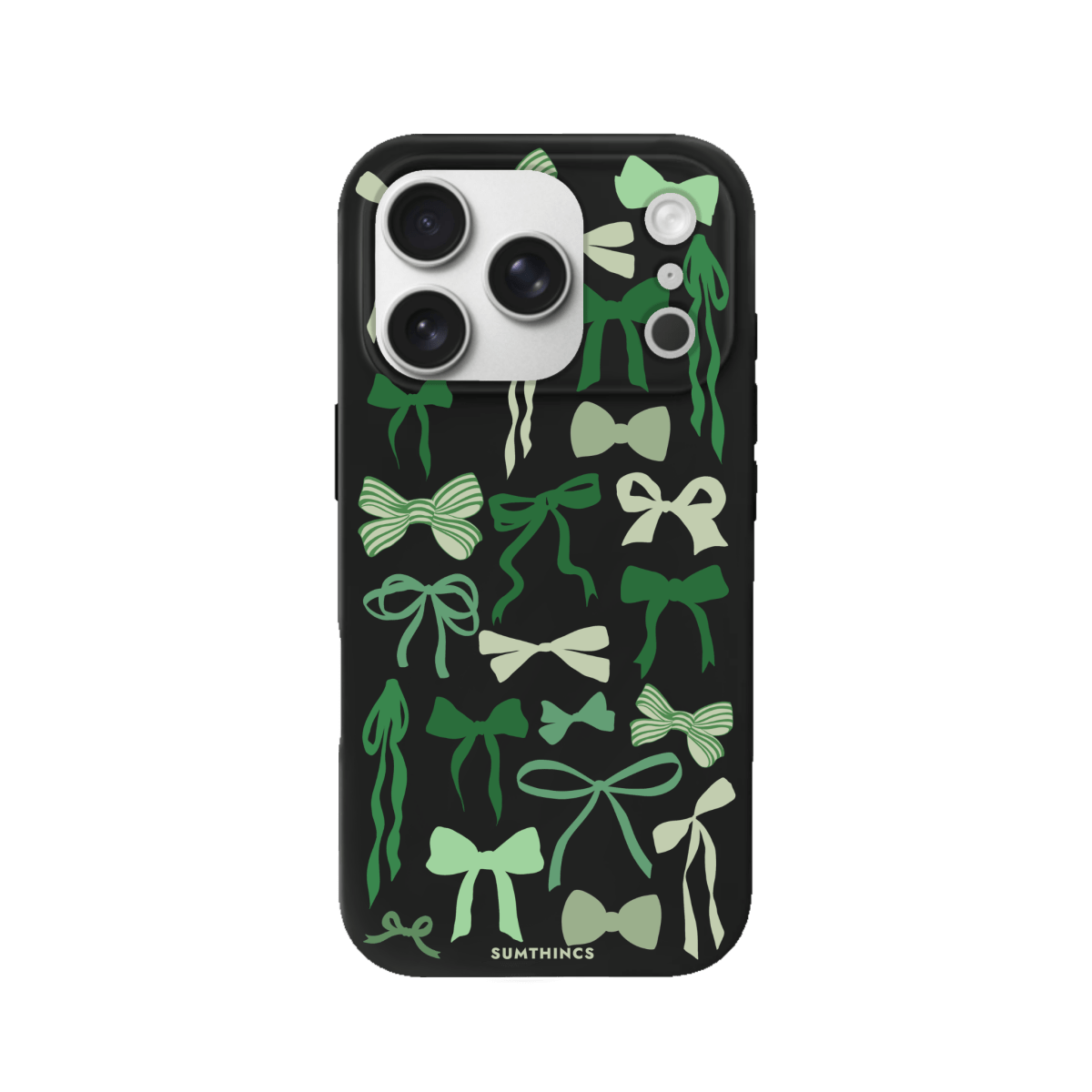 iPhone 17 Pro Green Garland Premium Telefon Kılıfı Siyah - SUMTHINCS