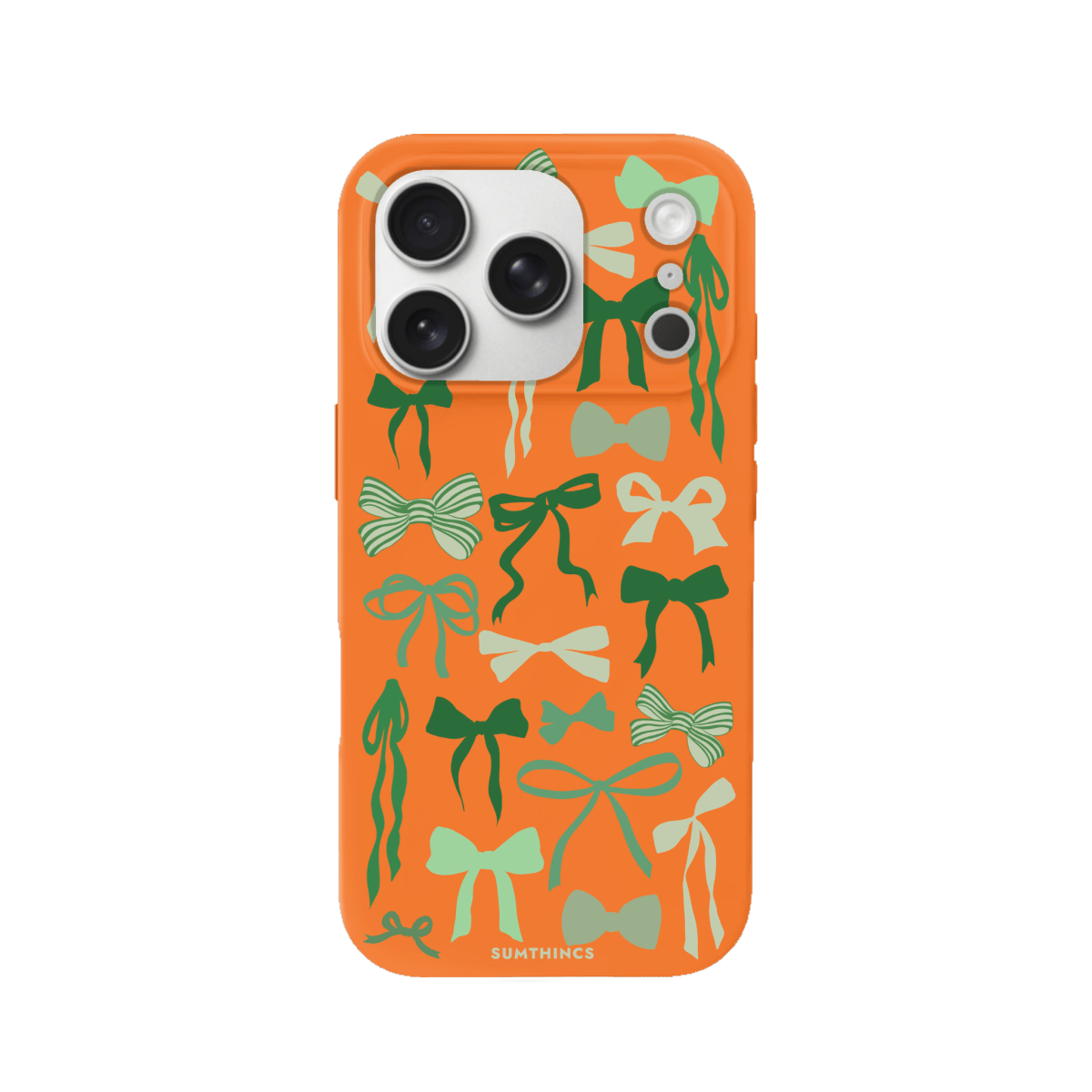 iPhone 17 Pro Green Garland Premium Telefon Kılıfı Turuncu - SUMTHINCS