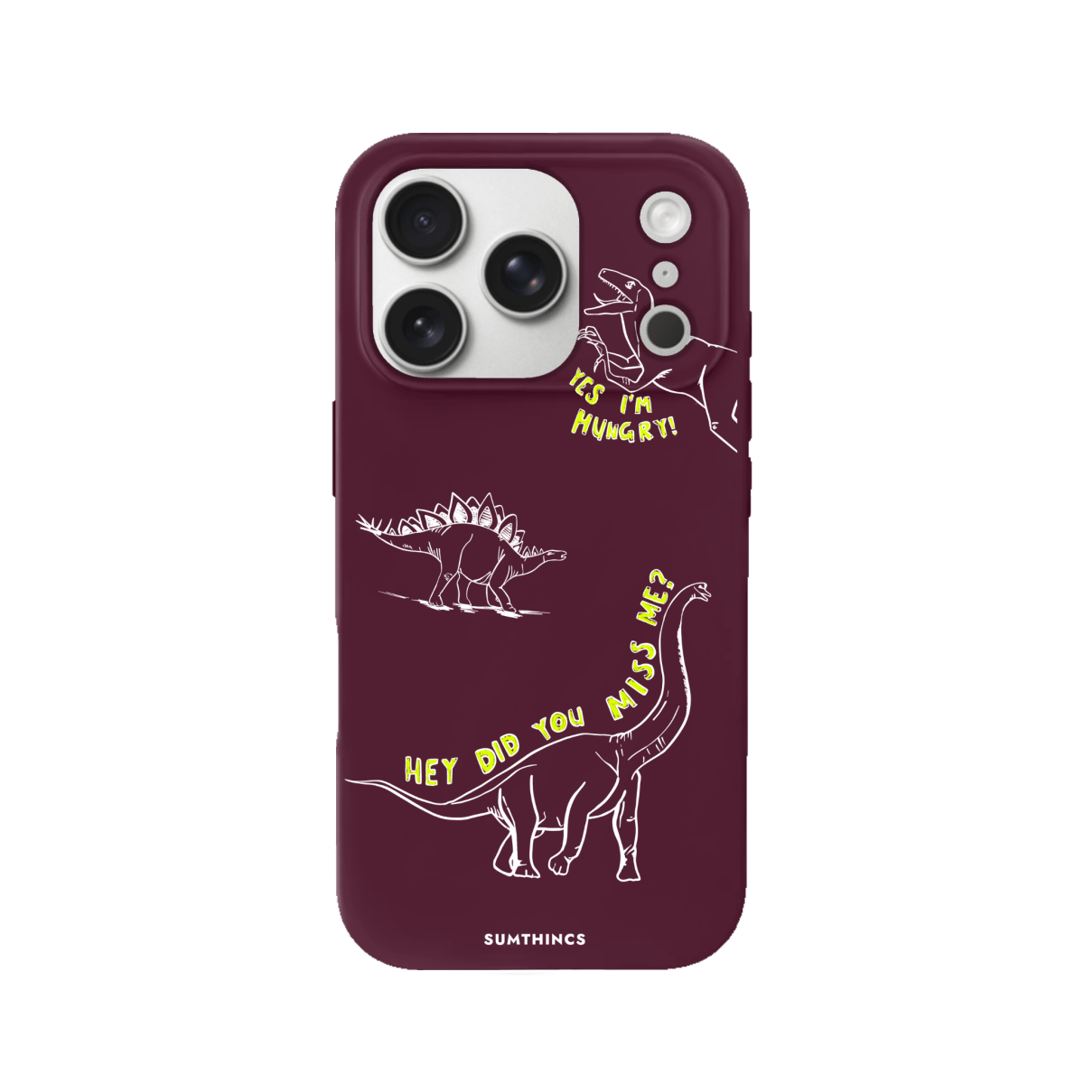 iPhone 17 Pro Hey Did You Miss Me? Premium Telefon Kılıfı Bordo - SUMTHINCS