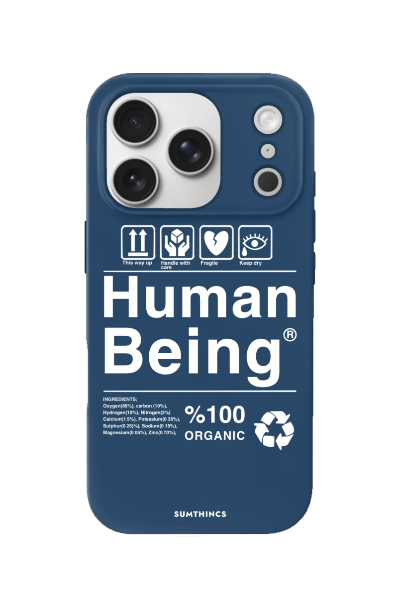 iPhone 17 Pro Human Being Premium Telefon Kılıfı Pasifik Mavi - SUMTHINCS