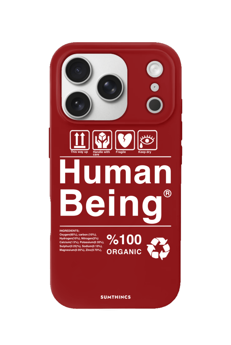 iPhone 17 Pro Human Being Premium Telefon Kılıfı Kırmızı - SUMTHINCS