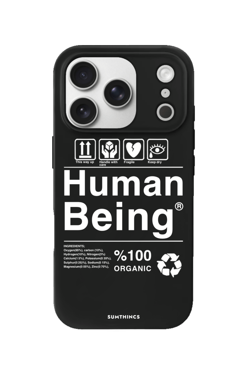 iPhone 17 Pro Human Being Premium Telefon Kılıfı Siyah - SUMTHINCS