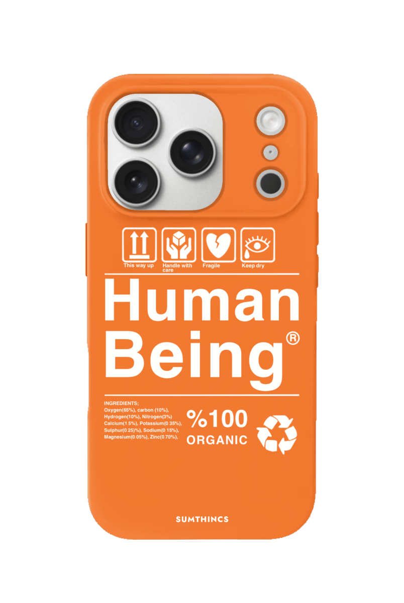 iPhone 17 Pro Human Being Premium Telefon Kılıfı Turuncu - SUMTHINCS