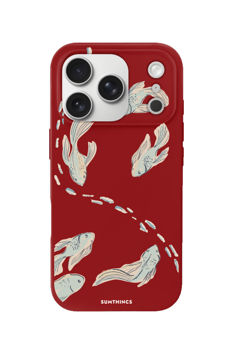 iPhone 17 Pro Koi Fish Premium Telefon Kılıfı Kırmızı - SUMTHINCS