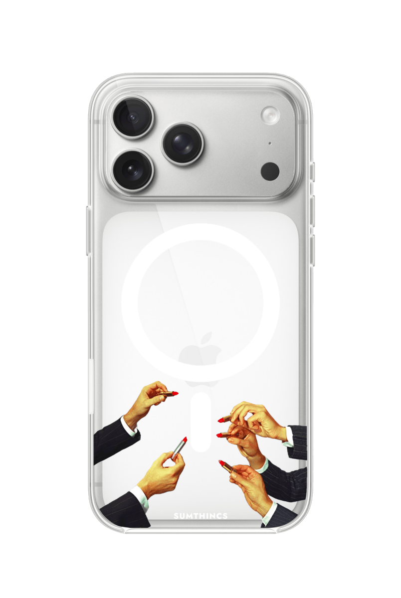 iPhone 17 Pro Lipstick Clear Magsafe Şeffaf Telefon Kılıfı - SUMTHINCS