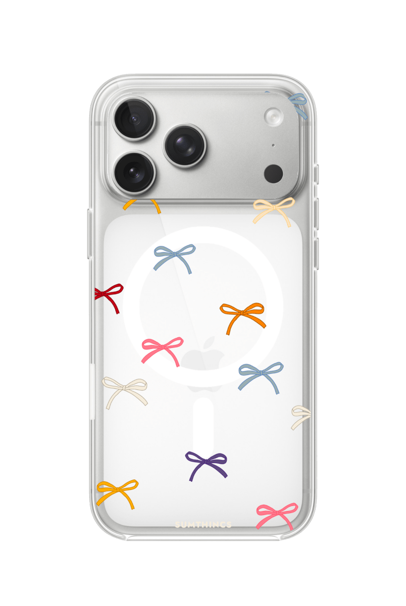iPhone 17 Pro Little Bows Clear Magsafe Şeffaf Telefon Kılıfı - SUMTHINCS