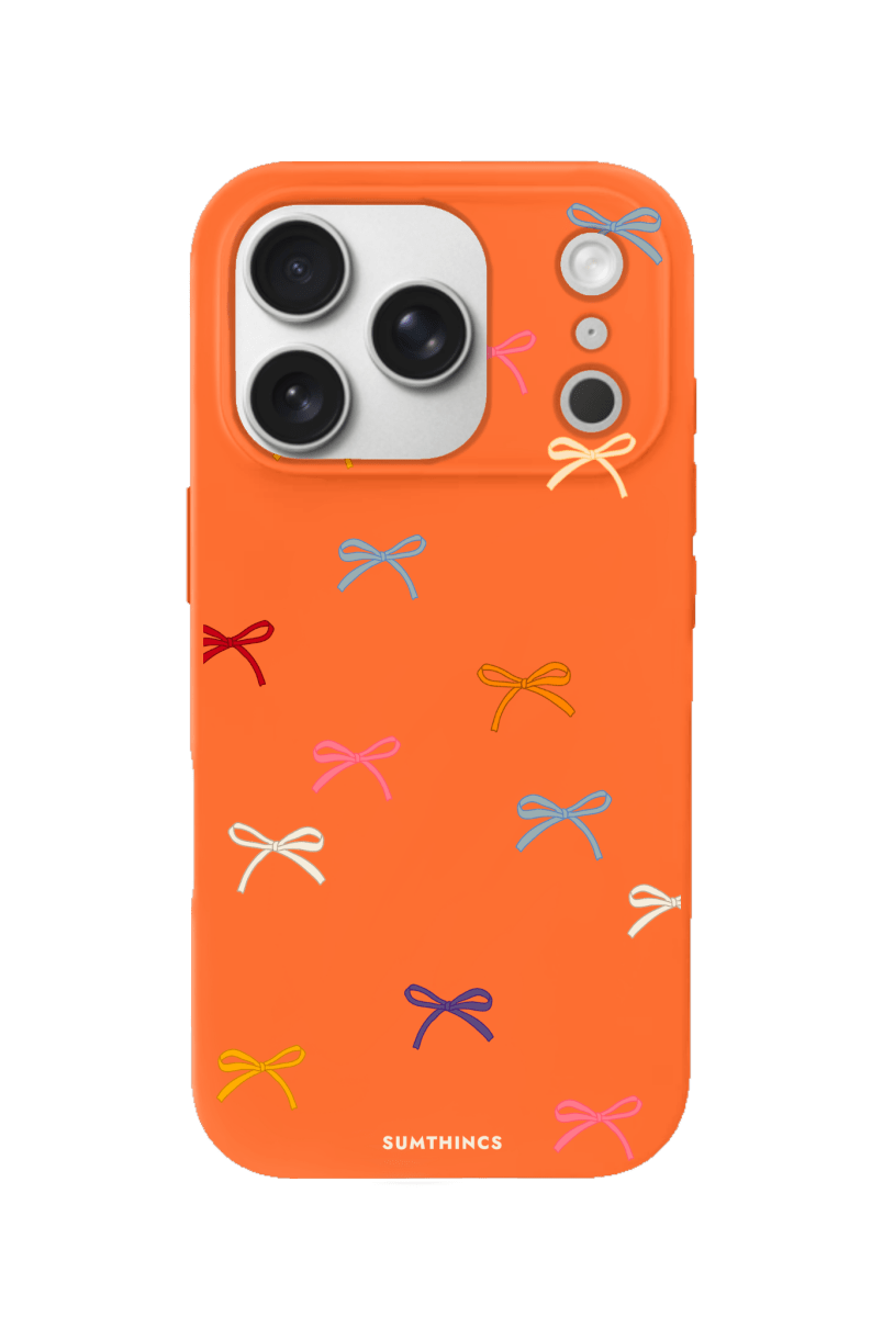 iPhone 17 Pro Little Bows Premium Telefon Kılıfı Turuncu - SUMTHINCS