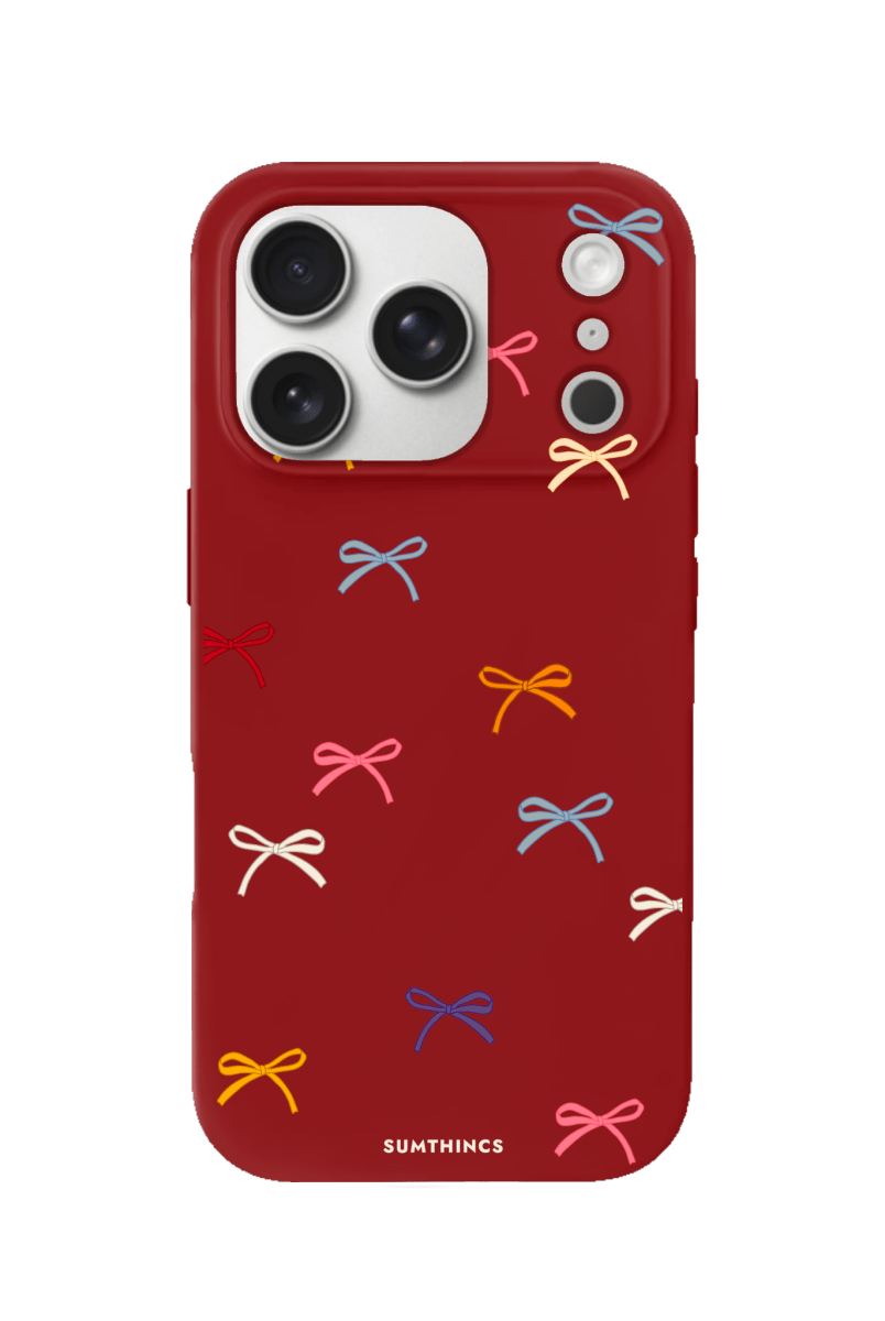 iPhone 17 Pro Little Bows Premium Telefon Kılıfı Kırmızı - SUMTHINCS