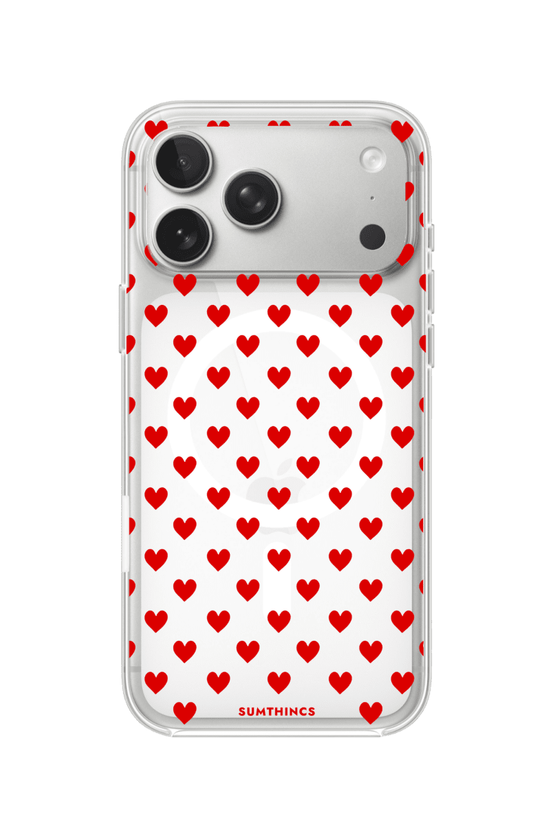 iPhone 17 Pro Little Hearts Clear Magsafe Telefon Kılıfı - SUMTHINCS